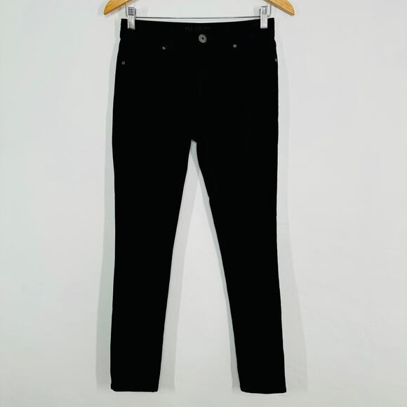 DL1961 Emma Legging Jeans Black Riker Mid Rise Skinny Stretchy Classic Size 26 - Picture 1 of 10